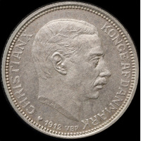 Denmark 1912 Silver 2 Kroner KM#811 Uncirculated