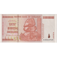 Zimbabwe 2008 50 Billion Dollars P#87 Uncirculated