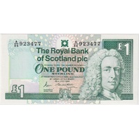 Royal Bank of Scotland 1989 1 Pound Note P#351a Uncirculated