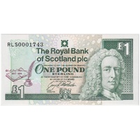 Royal Bank of Scotland 1994 1 Pound Note P#358 Uncirculated 