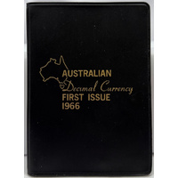 1966 Uncirculated Mint Coin Set First Issue Black Wallet