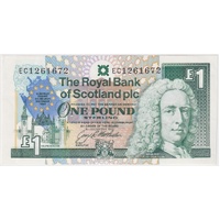 Royal Bank of Scotland 1992 1 Pound Note P#356 Uncirculated European Summit