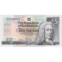 Royal Bank of Scotland 2005 5 Pounds P#364 Uncirculated Royal College of Surgeons