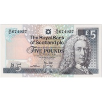Royal Bank of Scotland 2008 5 Pounds P#352e Uncirculated