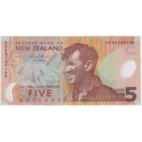 New Zealand 2005 5 Dollars P#185b Uncirculated
