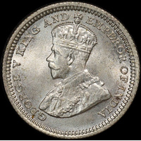 Hong Kong 1933 Silver 5 Cents KM#18 Uncirculated