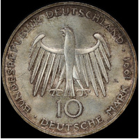 Germany 1991 Silver 10 Deutsche Mark KM#177 Uncirculated Brandenburg Gate