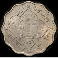 India (British) 1907 1 Anna KM#504 Uncirculated