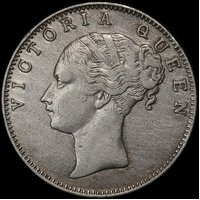 India (British) 1840 Silver 1 Rupee KM#457 good VF