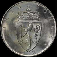 Norway 1964 Silver 10 Kroner KM#413 Uncirculated
