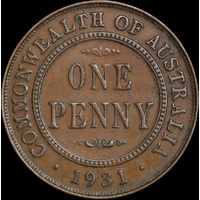 1931 Penny Indian Obverse Standard Reverse good VF
