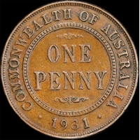 1931 Penny Indian Obverse Standard Reverse good VF