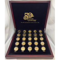 United States 1999-2009 Gold Plated State Quarters Coin Set of 50
