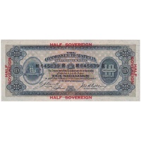 1918 Ten Shilling Cerutty/Collins R3b PCGS Choice VF 35