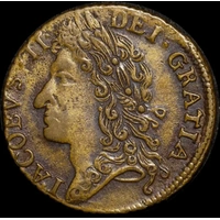 Ireland 1689 December Gunmoney Shilling  S-6581F good VF