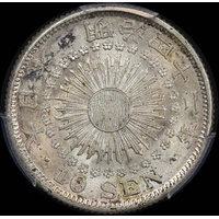 Japan (1909) M42 Silver 10 Sen Y#29 PCGS MS64