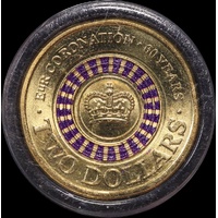 2018 $2 Coin Purple Coronation KM#2153 Uncirculated - Ex Anniversary Folder
