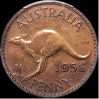 1956 Melbourne Proof Penny PCGS PR64RB