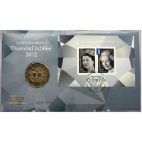 2012 50c PNC QEII Diamond Jubilee Gold PSWA Centennial Overprint