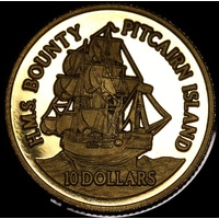 Pitcairn Islands 1999 Gold Proof 10 Dollars N# 83478 H.M.S Bounty
