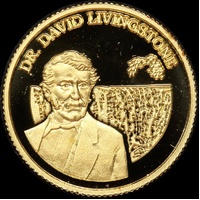 Zambia 1999 Gold Proof 500 Kwacha KM# 182 Dr David Livingstone