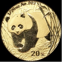 China 2002 Gold Proof 20 Yuan KM# 1366 - Panda