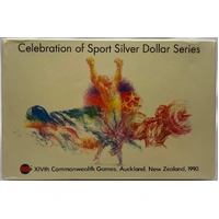 New Zealand 1989 Silver Proof Dollar 4 Coin Set Commonwealth Games
