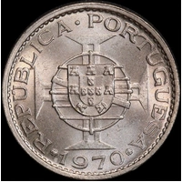 Timor 1970 Copper / Nickel 2.5 Escudos KM# 20 Choice Uncirculated