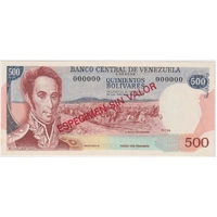 Venezuela 1972 Specimen 500 Bolivares P# 56s Uncirculated