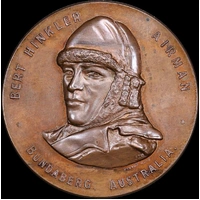 1928 Bronze Commemorative Medal Bert Hinkler London to Darwin Flight