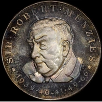 Proof Silver Medallion ca 1967 Australian Prime Ministers Robert Menzies