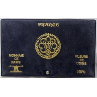 France 1979 Specimen Coin Set of 10 Fleurs de Coin