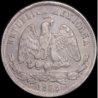 Mexico 1878 Zs S Silver 50 Centavos KM# 407.8 EF