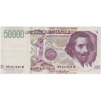 Italy 1992 50,000 Lire (Bernini) P# 116 EF