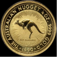 1990 1/4 Ounce Gold Specimen Coin Kangaroo Nugget