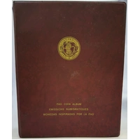 1968 - 1970 FAO Coin Album #1 Red (52 Coins) Proof and Unc