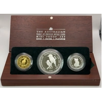 1998 Gold Platinum Silver Family of Precious Metals Midi Proof Coin Set
