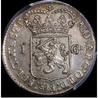 Netherlands (West Friesland) 1793 Silver Guilder KM#97.5 PCGS MS63
