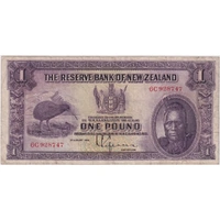 New Zealand 1934 One Pound P# 155 Fine