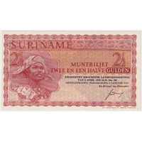Suriname 1961 2.5 Gulden Pick# 117a Uncirculated