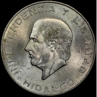 Mexico 1956 Silver 10 Pesos KM#474 Uncirculated