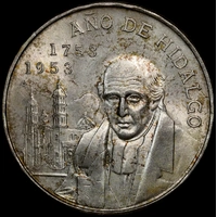 Mexico 1953 Silver 5 Pesos KM# 468 Uncirculated