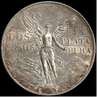 Mexico 1921 Silver 2 Pesos KM# 462 Uncirculated