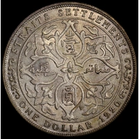 Straits Settlements 1920 Silver Dollar KM#33 PCGS MS63