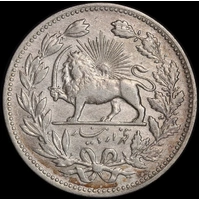 Iran 1320 (1902) Silver 5,000 Dinar KM#976 EF