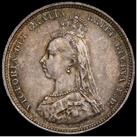  1887 Silver Shilling S#3926 Uncirculated