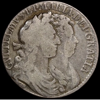  1689 Silver Half Crown Sp#3434 good Fine