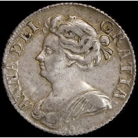  1709 Silver Shilling S#3610 Extremely Fine