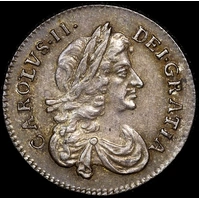  1674 Silver Threepence S#3386 Uncirculated