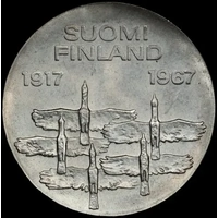Finland 1967 Silver 10 Markaa KM# 50 Uncirculated